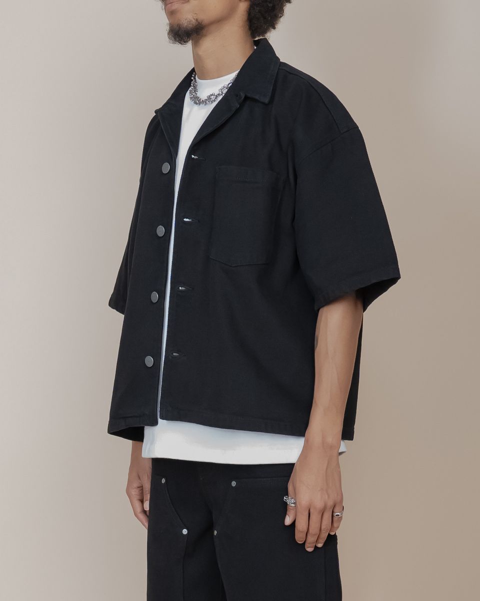 EPTM Boxy Twill Shirt - Black EPTM Boxy Twill Shirt - Black