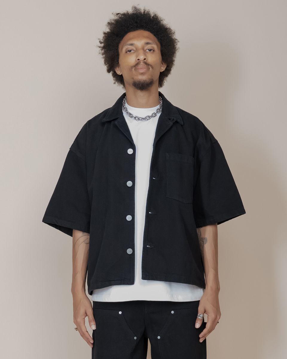 EPTM Boxy Twill Shirt - Black EPTM Boxy Twill Shirt - Black