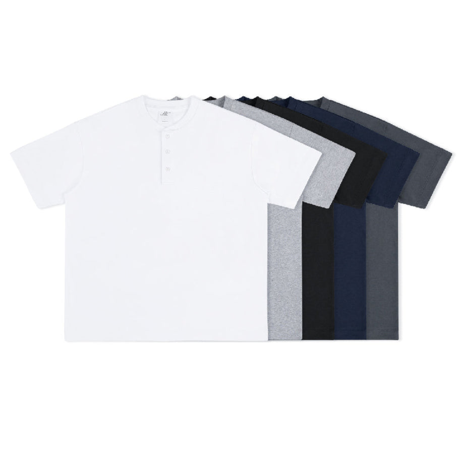 Heavyweight 320g Cotton Henley Oversized Tee Heavyweight 320g Cotton Henley Oversized Tee