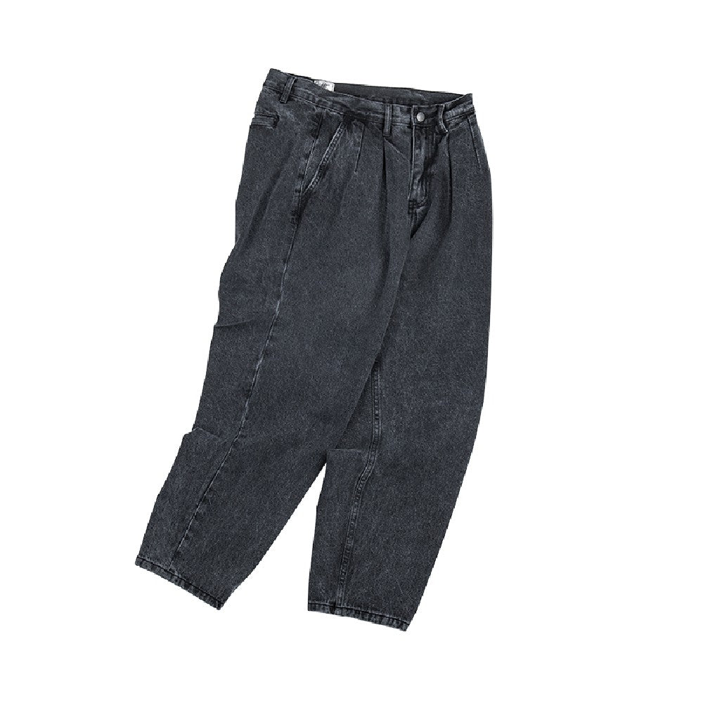 Washed Loose Pleated Jeans Washed Loose Pleated Jeans