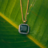 Emerald Pendant Necklace & Rope Chain Emerald Pendant Necklace & Rope Chain