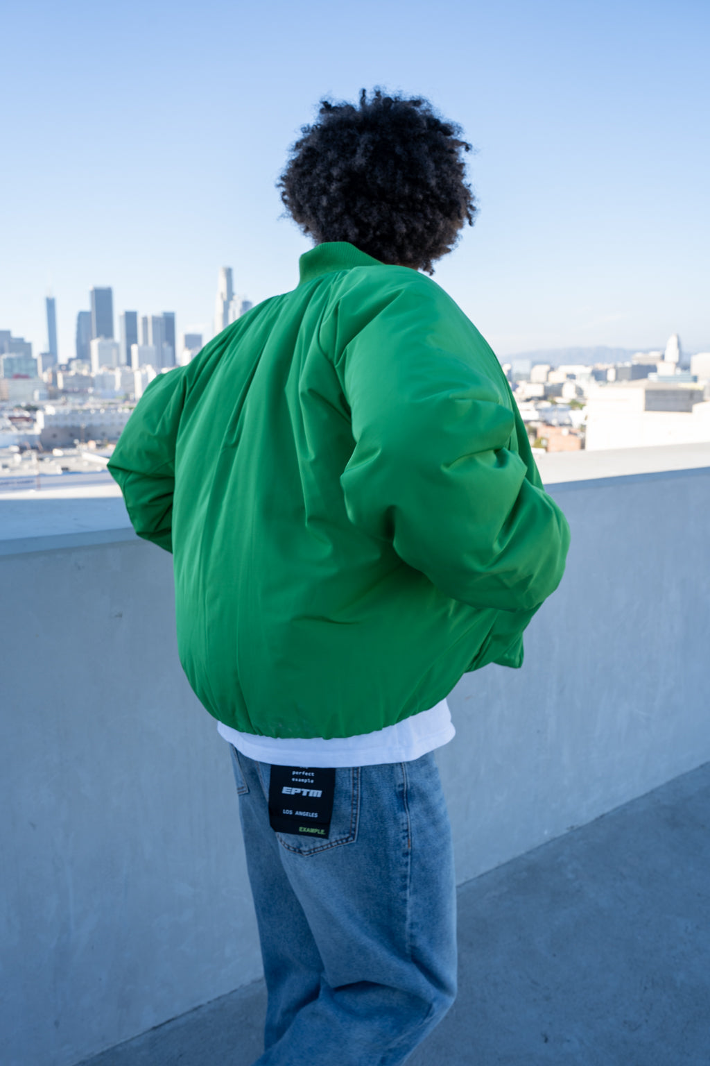 EPTM Capital Cropped Bomber - Green EPTM Capital Cropped Bomber - Green