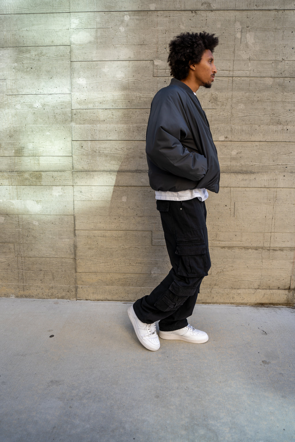 EPTM Capital Cropped Bomber - Charcoal EPTM Capital Cropped Bomber - Charcoal