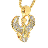 10k Solid Gold Diamond Horus Necklace Pendant .35 CTW 10k Solid Gold Diamond Horus Necklace Pendant .35 CTW