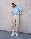 EPTM Sun Faded Cropped Zip Up Hoodie - Sky Blue EPTM Sun Faded Cropped Zip Up Hoodie - Sky Blue