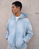 EPTM Sun Faded Cropped Zip Up Hoodie - Sky Blue EPTM Sun Faded Cropped Zip Up Hoodie - Sky Blue
