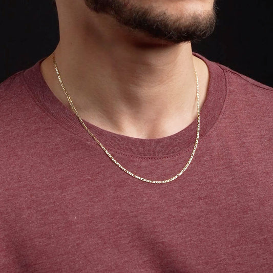 Solid Gold Figaro Chain 2mm