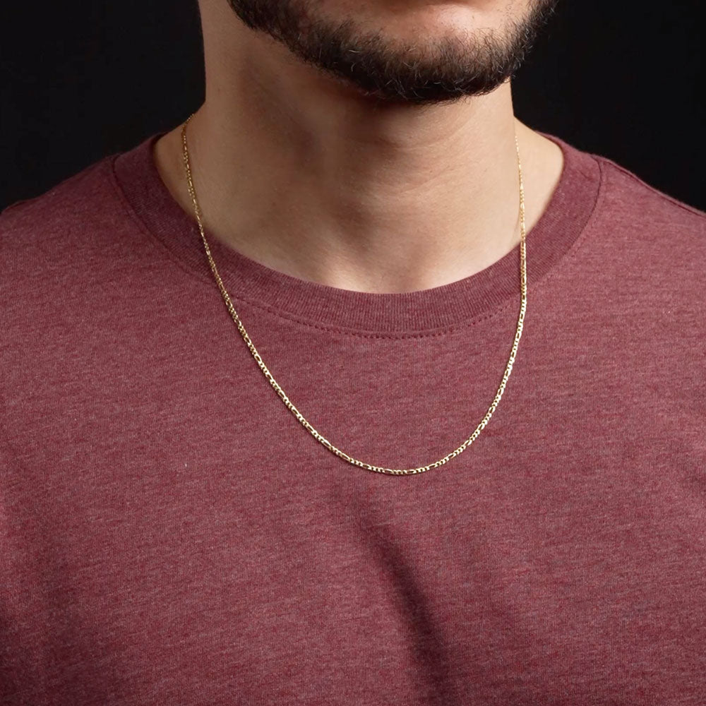Solid Gold Figaro Chain 2mm Solid Gold Figaro Chain 2mm