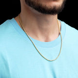 Solid Gold Palm Wheat Franco Chain Hollow Solid Gold Palm Wheat Franco Chain Hollow