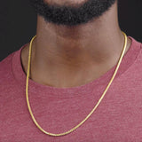 Solid Gold Palm Wheat Franco Chain Hollow Solid Gold Palm Wheat Franco Chain Hollow