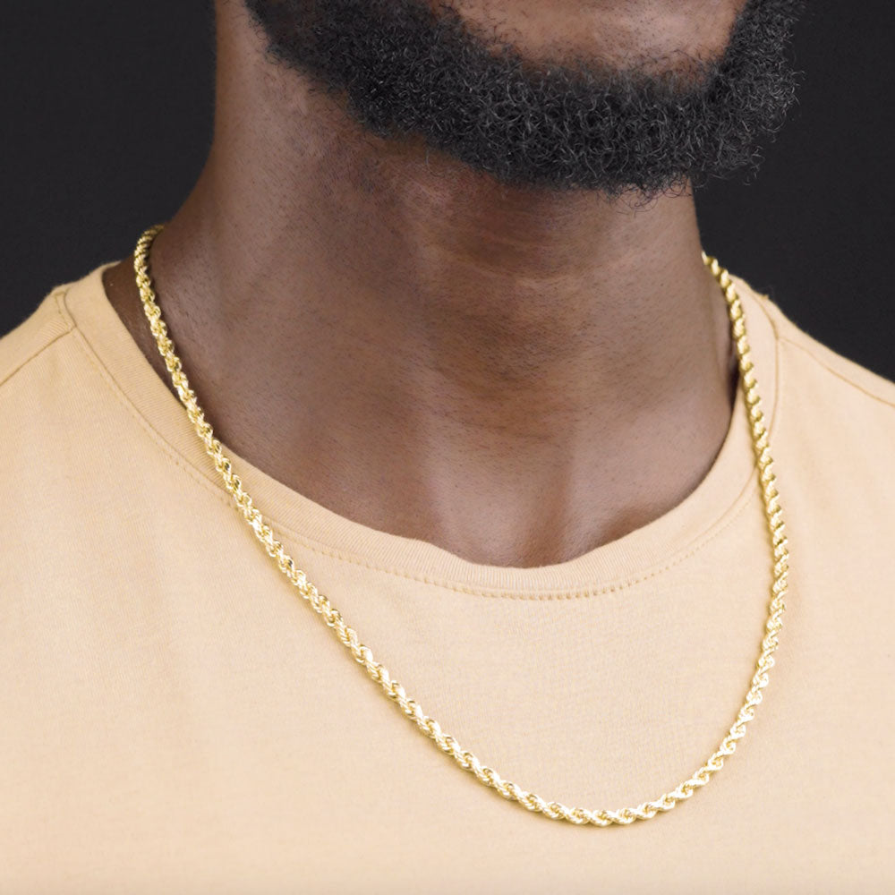 Solid Gold Rope Chain 4mm Solid Gold Rope Chain 4mm