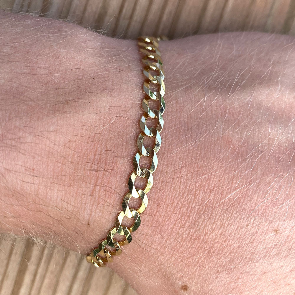 Solid Gold Curb Cuban Bracelet Solid Gold Curb Cuban Bracelet