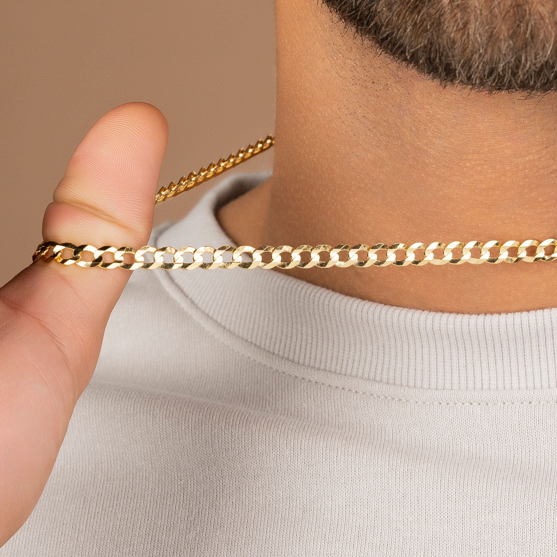 Solid Gold Curb Cuban Link Chain Solid Gold Curb Cuban Link Chain