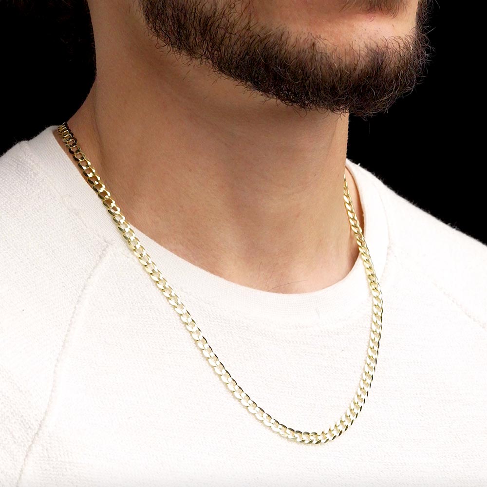 Solid Gold Curb Cuban Link Chain Solid Gold Curb Cuban Link Chain