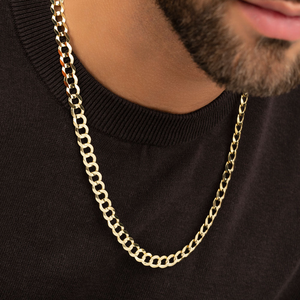 Solid Gold Curb Cuban Link Chain Solid Gold Curb Cuban Link Chain