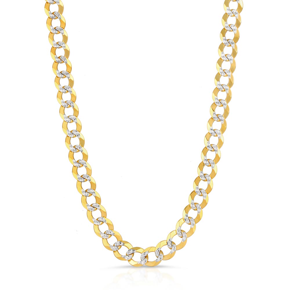 Solid Gold Pave Curb Cuban Chain Solid Gold Pave Curb Cuban Chain