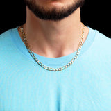 Solid Gold Pave Figaro Chain Solid Gold Pave Figaro Chain