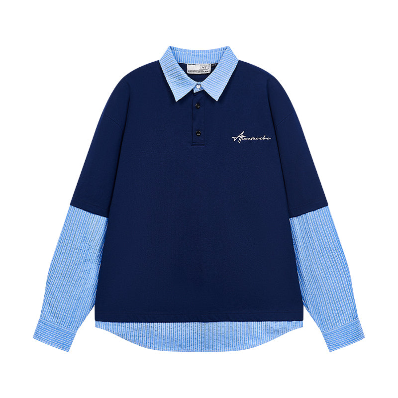 Two Piece Long Sleeves Polo Shirt Two Piece Long Sleeves Polo Shirt