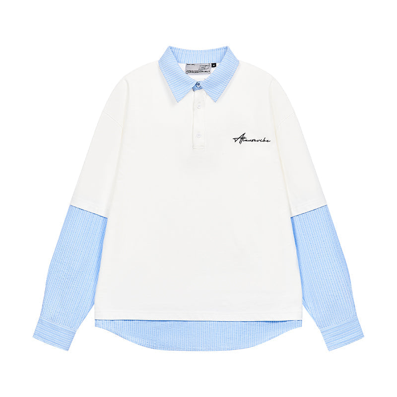 Two Piece Long Sleeves Polo Shirt Two Piece Long Sleeves Polo Shirt