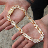 Diamond Cuban Chain Straight Edge 15mm Diamond Cuban Chain Straight Edge 15mm