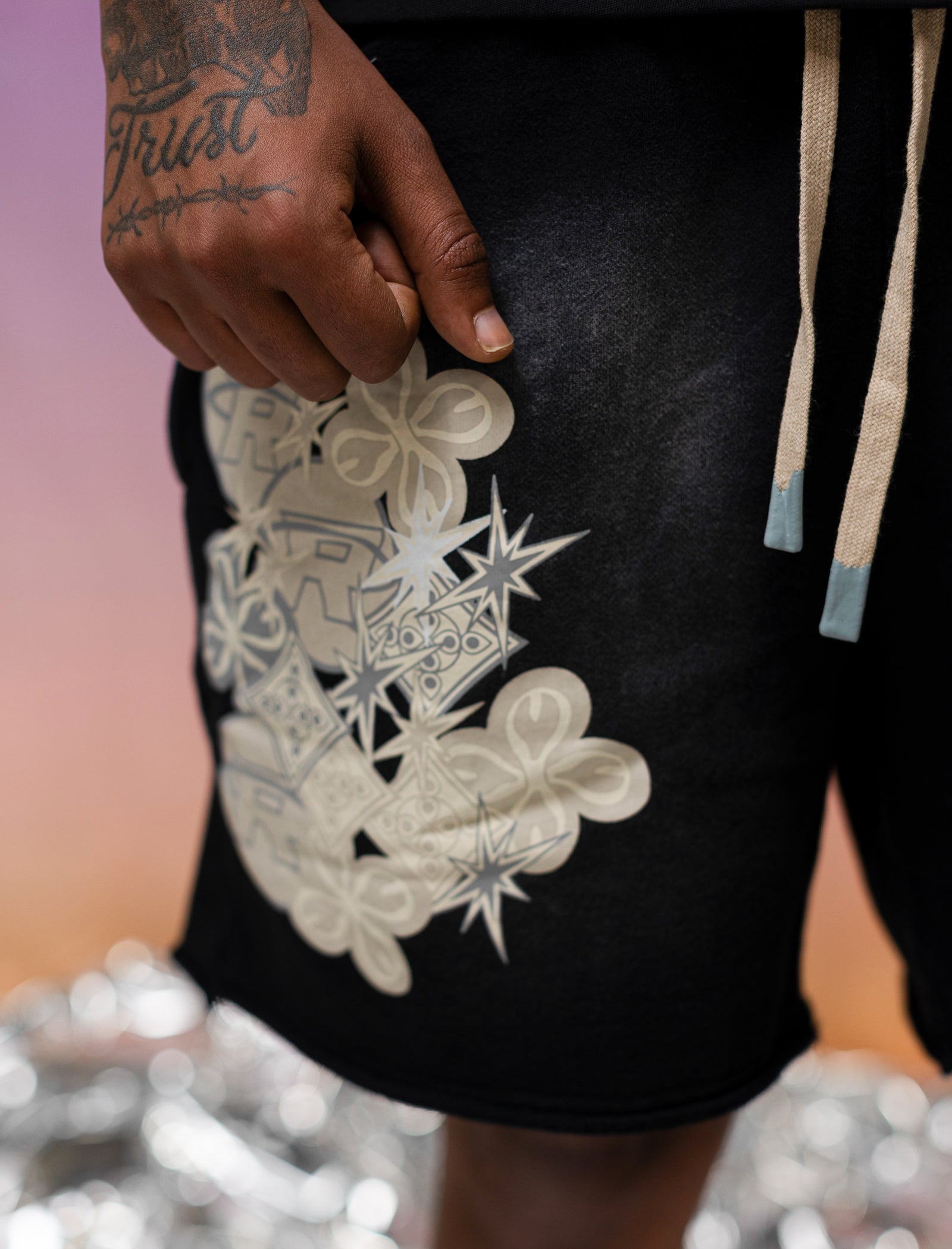 Cluster Patch Shorts Black Cluster Patch Shorts Black