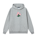 Floral Knit Hooded Pullover Sweater Floral Knit Hooded Pullover Sweater