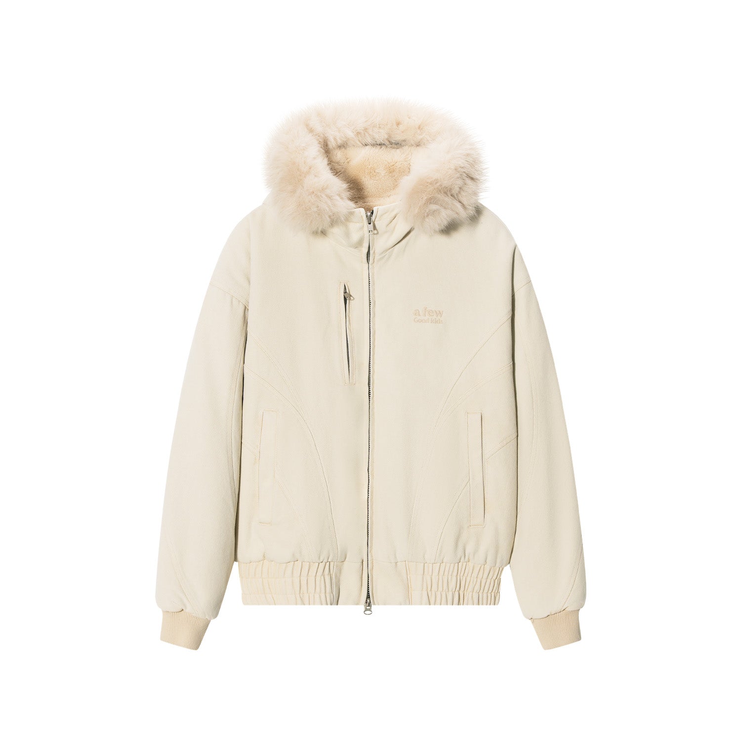 DONCARE(AFGK) "Paneled fur jacket" DONCARE(AFGK) "Paneled fur jacket"
