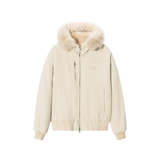 DONCARE(AFGK) "Paneled fur jacket"