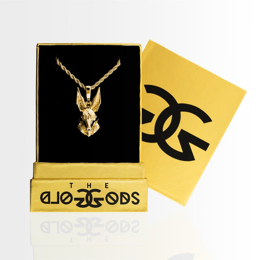 Anubis Necklace Pendant & Rope Chain