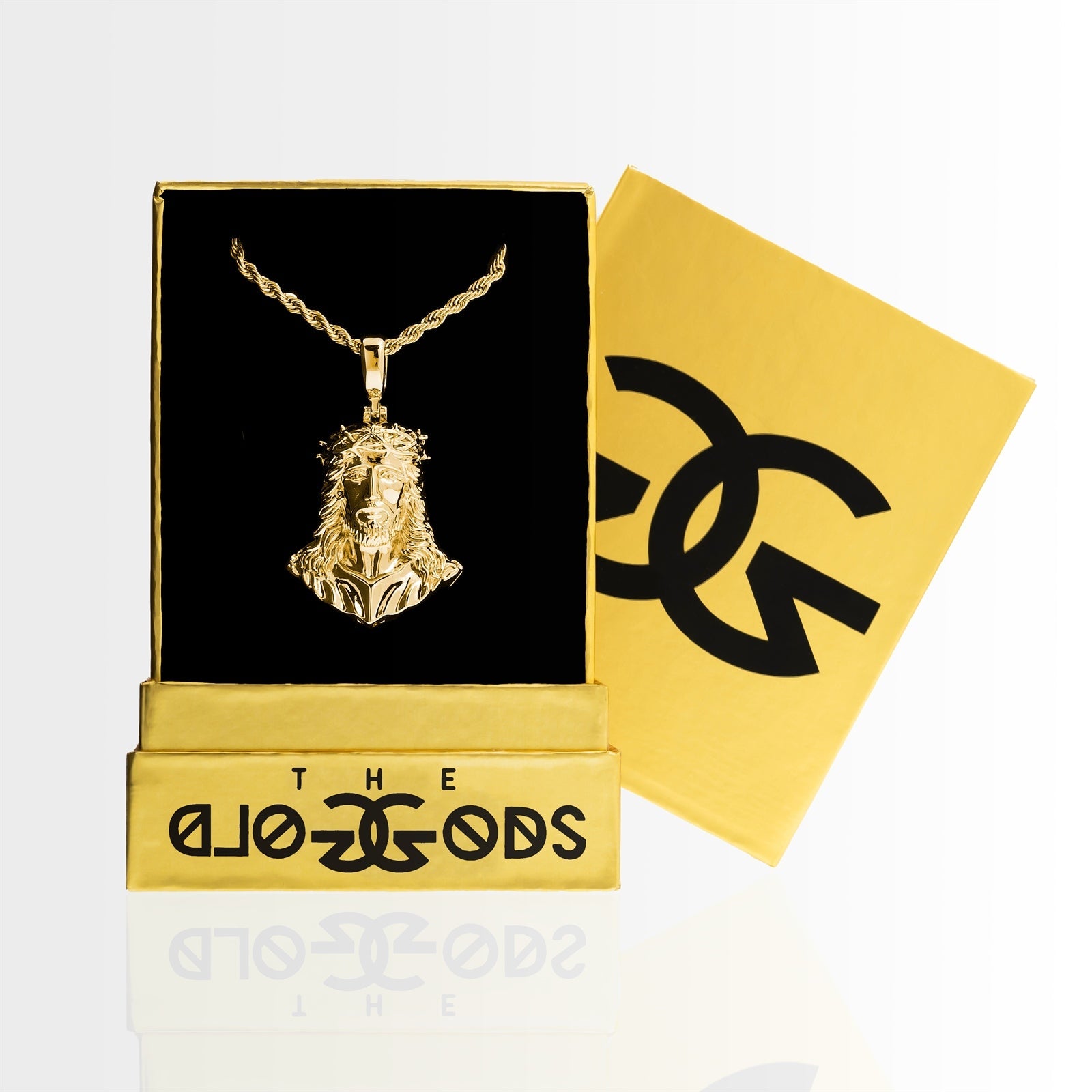 Jesus Piece Necklace Pendant & Rope Chain AI Jesus Piece Necklace Pendant & Rope Chain AI