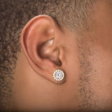 Diamond Halo Stud Men's Earrings Diamond Halo Stud Men's Earrings