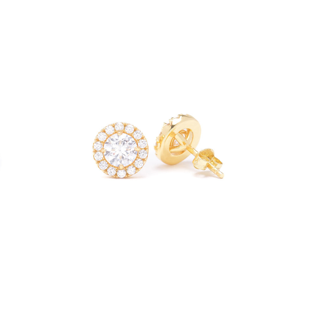 Diamond Halo Stud Men's Earrings Diamond Halo Stud Men's Earrings