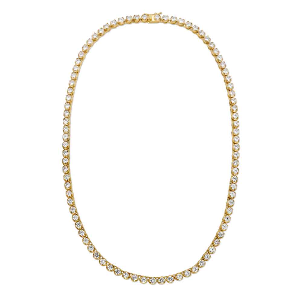 Gold Diamond Buttercup Tennis Chain 6mm Gold Diamond Buttercup Tennis Chain 6mm