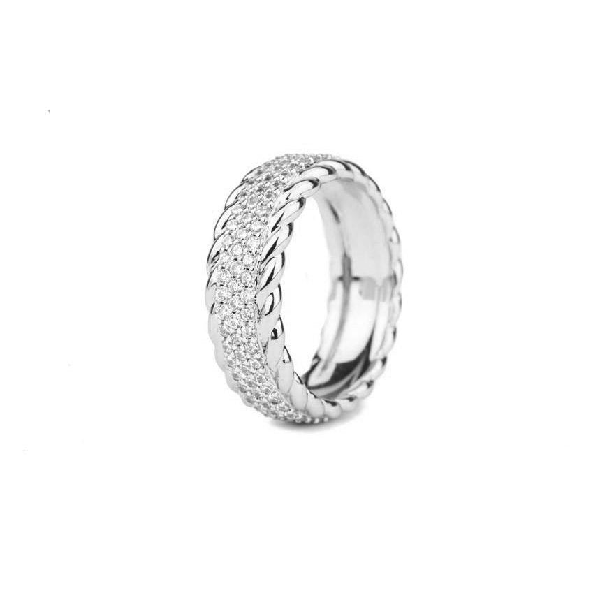 3-Row Diamond Rope Eternity Ring 3-Row Diamond Rope Eternity Ring