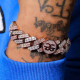 2 Row Diamond Baguette Cuban Bracelet 18mm 2 Row Diamond Baguette Cuban Bracelet 18mm