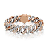 Diamond Baguette Straight Edge Cuban Bracelet 18mm Diamond Baguette Straight Edge Cuban Bracelet 18mm