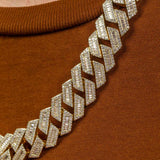 Diamond Baguette Straight Edge Cuban Chain 18mm Diamond Baguette Straight Edge Cuban Chain 18mm