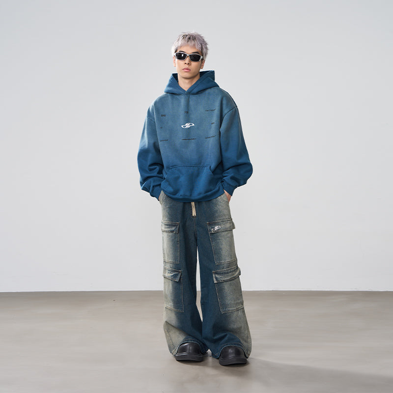 Washed Dynamic Logo Loose Hoodie Washed Dynamic Logo Loose Hoodie