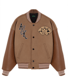 DONACARE(AFGK) "Dice Leather Varsity Jacket" DONACARE(AFGK) "Dice Leather Varsity Jacket"