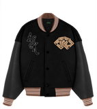 DONACARE(AFGK) "Dice Leather Varsity Jacket" DONACARE(AFGK) "Dice Leather Varsity Jacket"