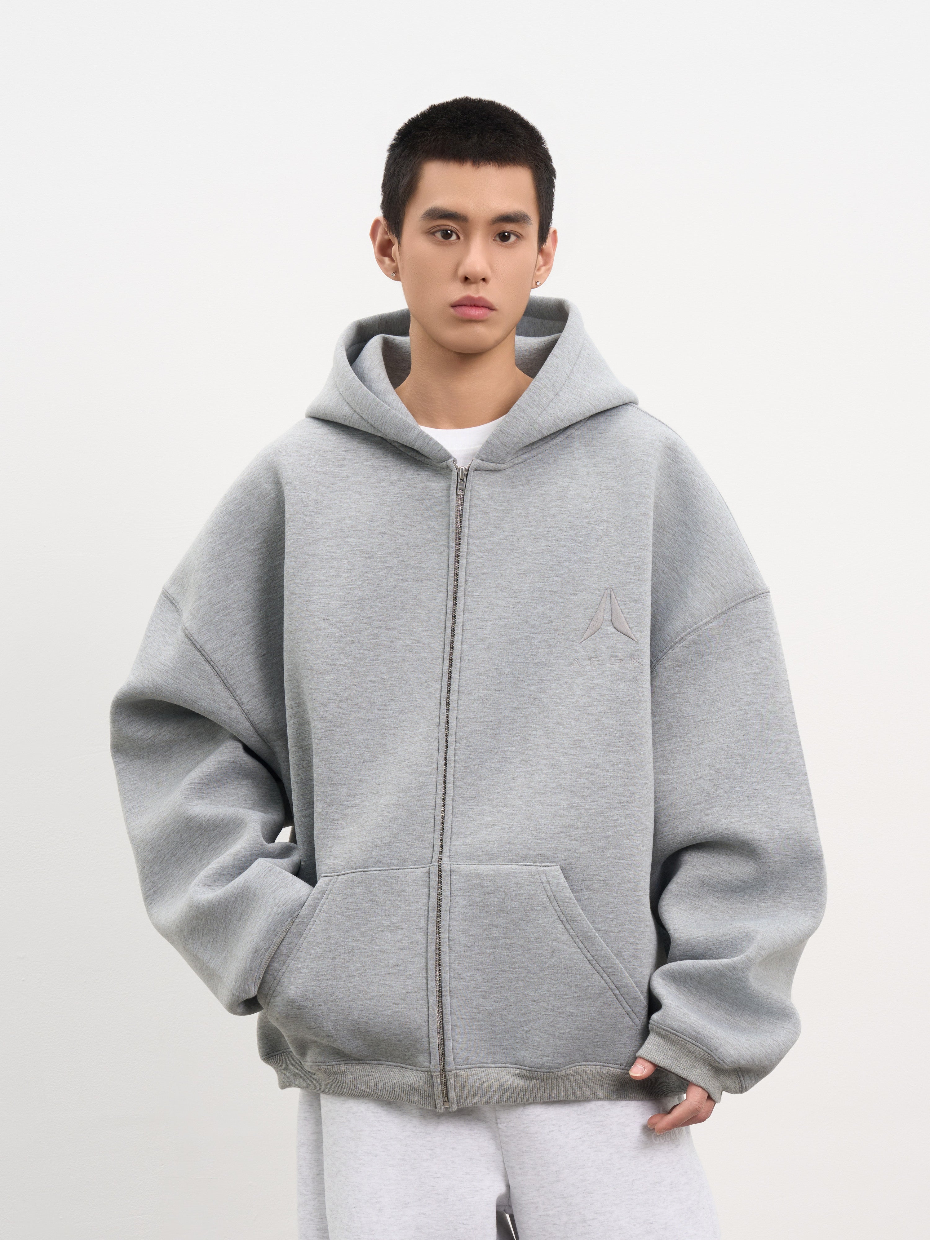 DONCARE(AFGK) "Logo scuba zip hoodie" DONCARE(AFGK) "Logo scuba zip hoodie"