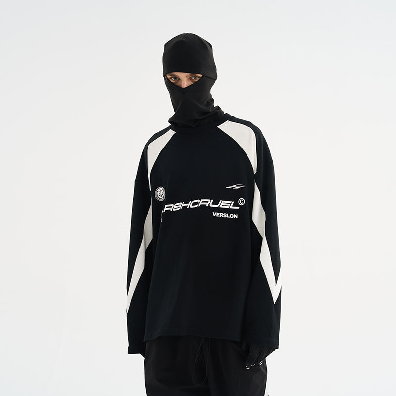 Stitching Round Neck Loose Sweater Stitching Round Neck Loose Sweater