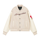 DONCARE(AFGK) "Angel leather varsity jacket" DONCARE(AFGK) "Angel leather varsity jacket"