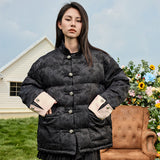 Floral Jacquard Chinese Style Cotton Coat Floral Jacquard Chinese Style Cotton Coat