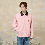 Leather Collar Suede Jacket Leather Collar Suede Jacket