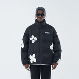 Handpainted Flowers Down Jacket Handpainted Flowers Down Jacket