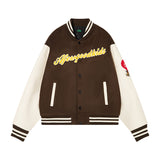 DONCARE(AFGK) "Angel leather varsity jacket" DONCARE(AFGK) "Angel leather varsity jacket"