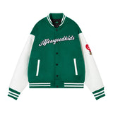 DONCARE(AFGK) "Angel leather varsity jacket" DONCARE(AFGK) "Angel leather varsity jacket"