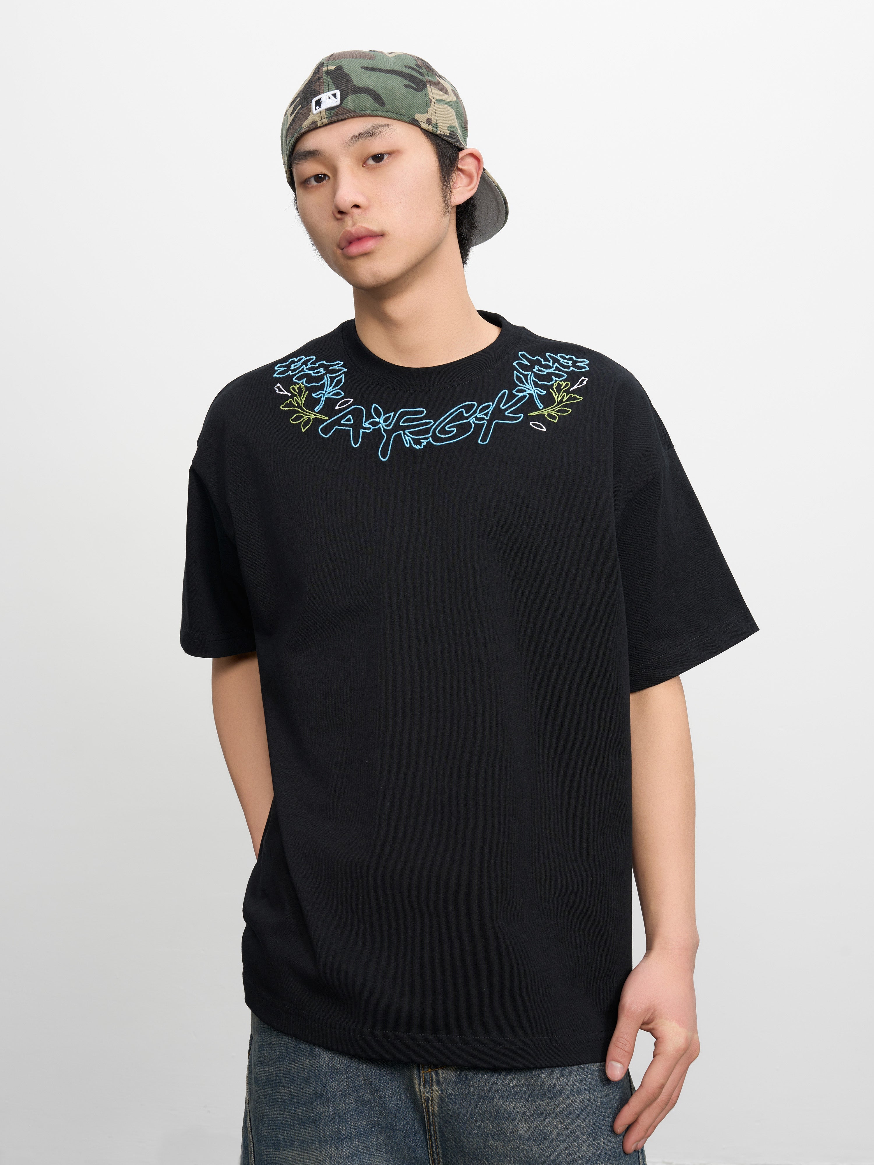 DONCARE(AFGK) "Floral logo tee" DONCARE(AFGK) "Floral logo tee"