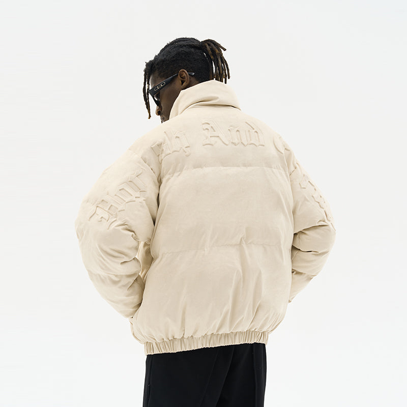 Embossed Gothic Logo Down Jacket Embossed Gothic Logo Down Jacket